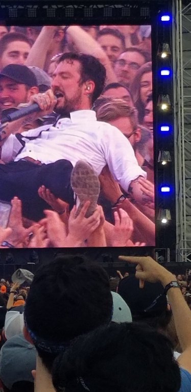 Frank Turner crowd surfing