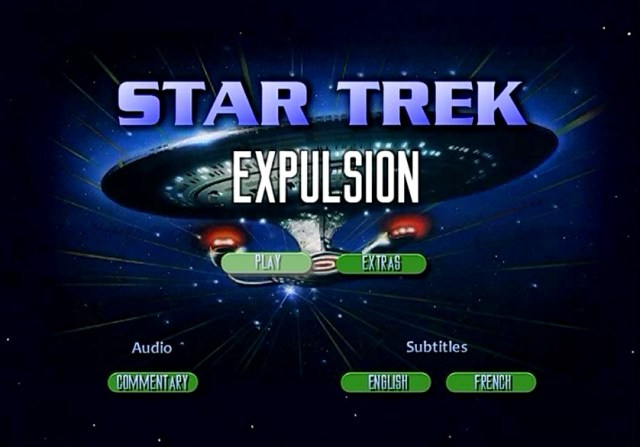 DVD menu screen for Star Trek: Expulsion