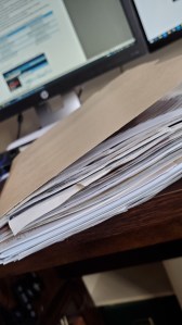 a file folder full of clipped recipes